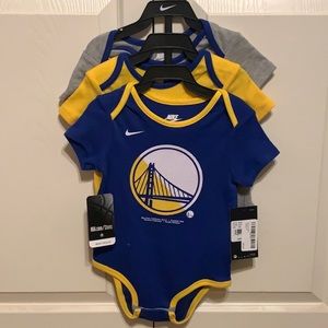 Brand new Warriors set of 3 body suits